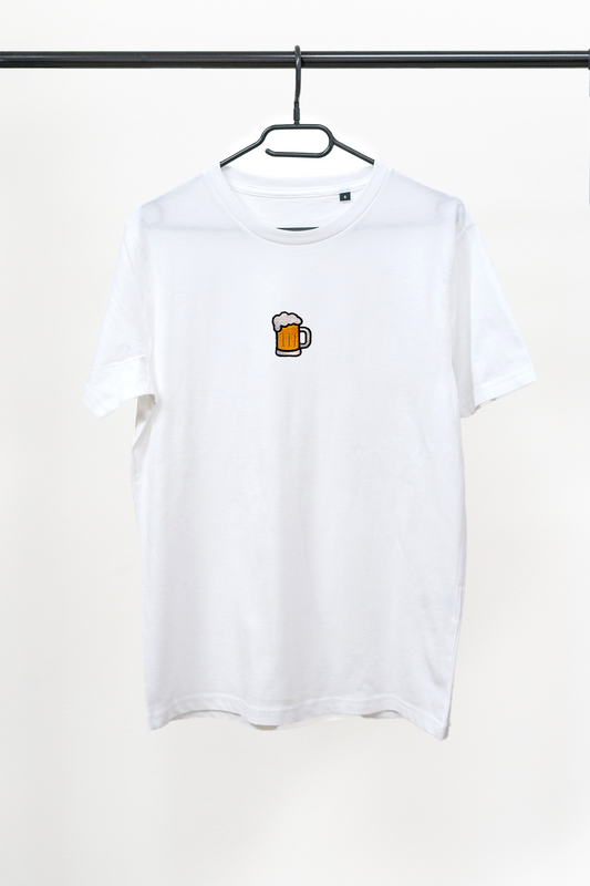 Bavlněné tričko s výšivkou Pivo