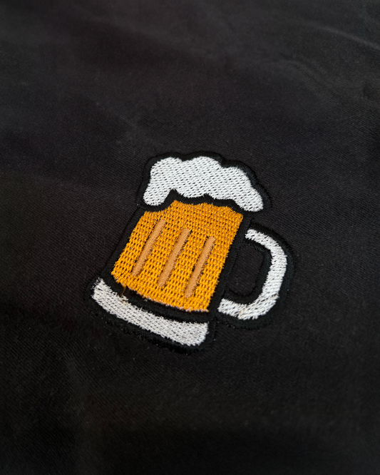 Bavlněná mikina s výšivkou Pivo