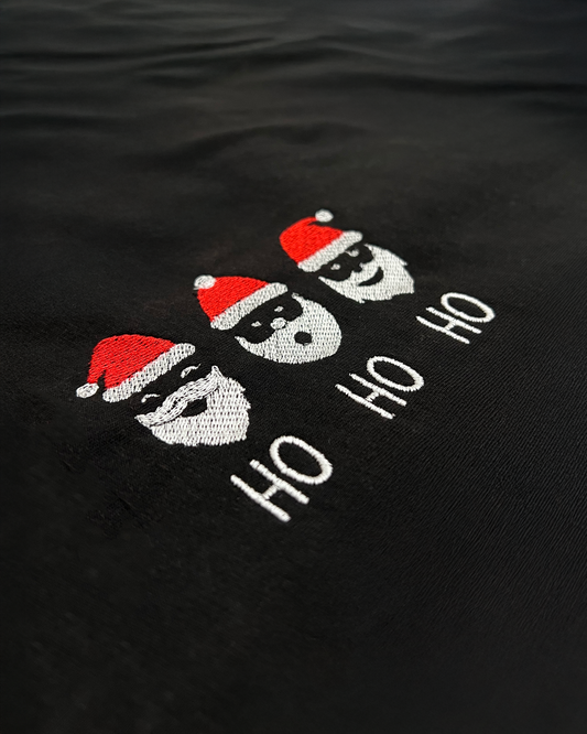 Bavlněné tričko s výšivkou Ho Ho Ho