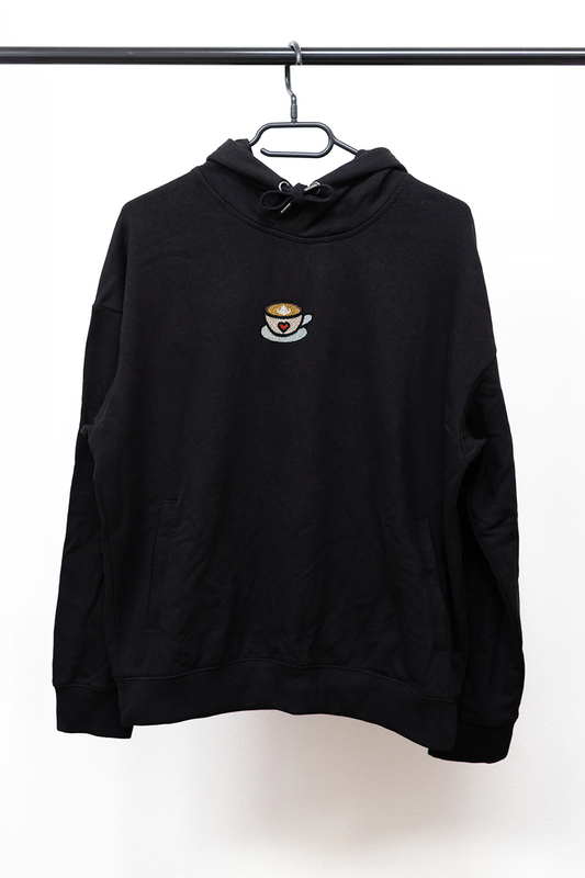 Bavlněná mikina s výšivkou Šálek kávy