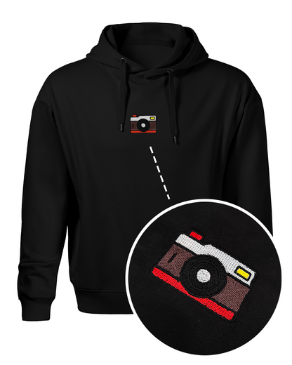 Bavlněná mikina s výšivkou Fotoaparát