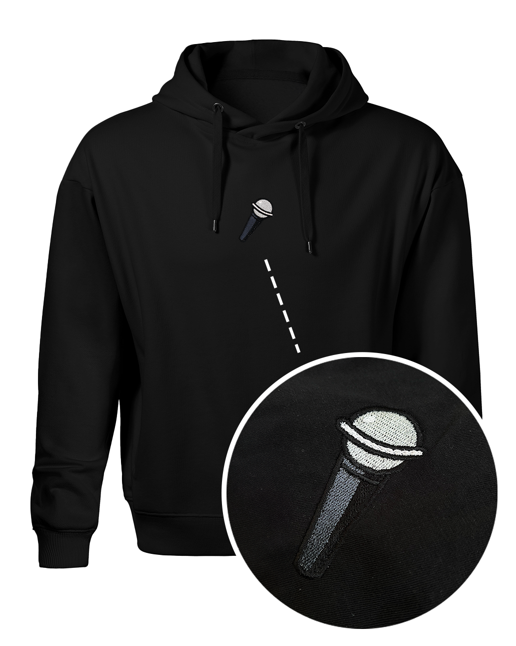 Bavlněná mikina s výšivkou Mikrofon