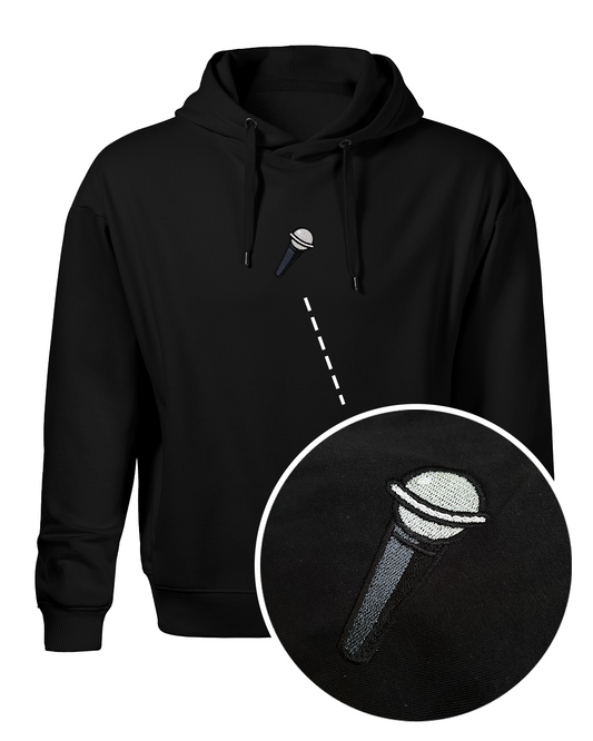 Bavlněná mikina s výšivkou Mikrofon