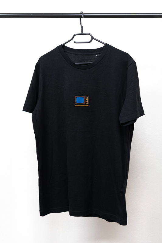 Bavlněné tričko s výšivkou Televize