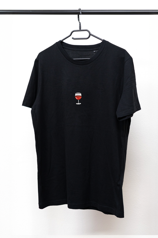 Bavlněné tričko s výšivkou Víno