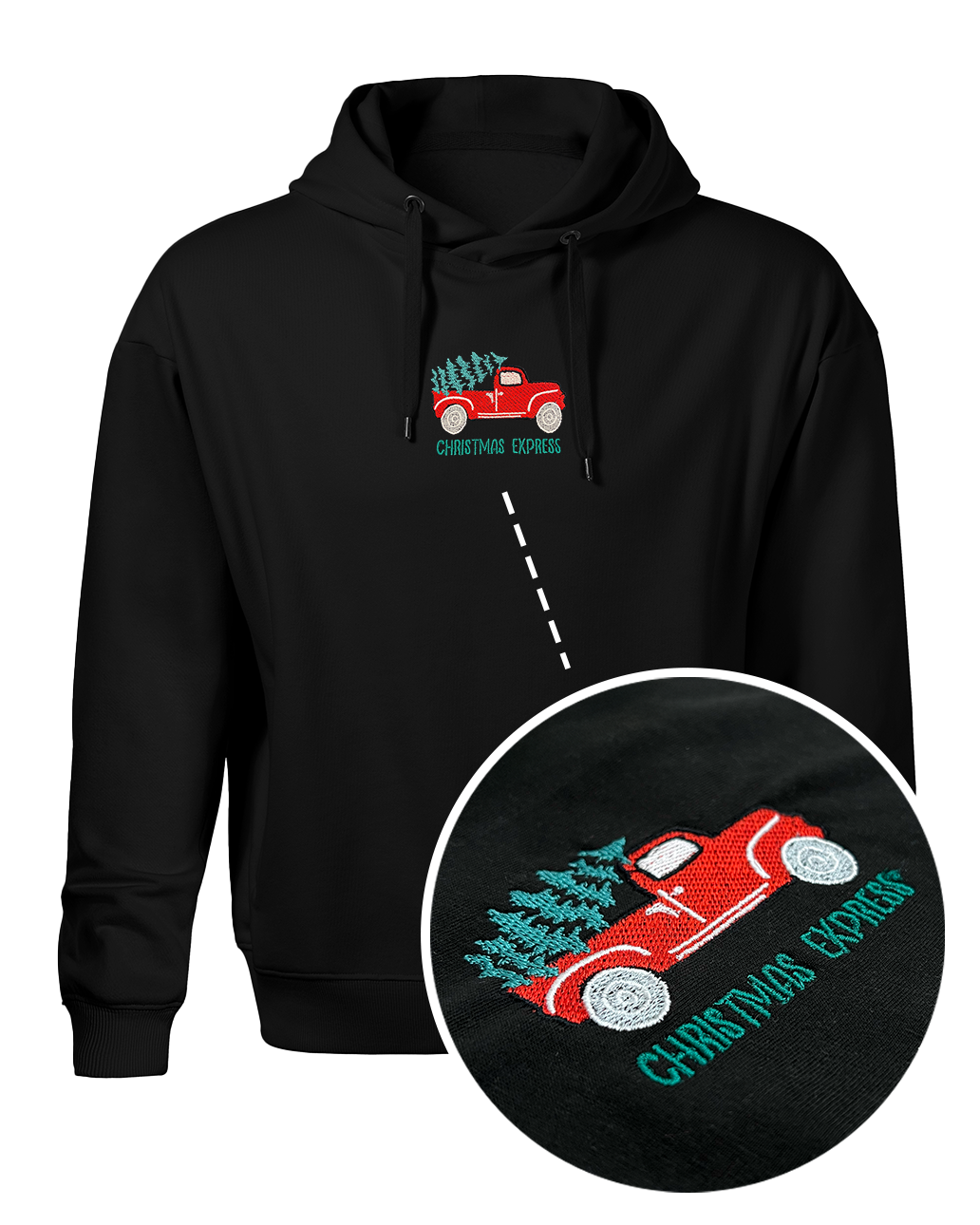 Bavlněná mikina s výšivkou Christmas Express