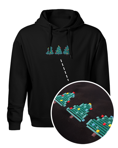 Bavlněná mikina s výšivkou Pixel Trees
