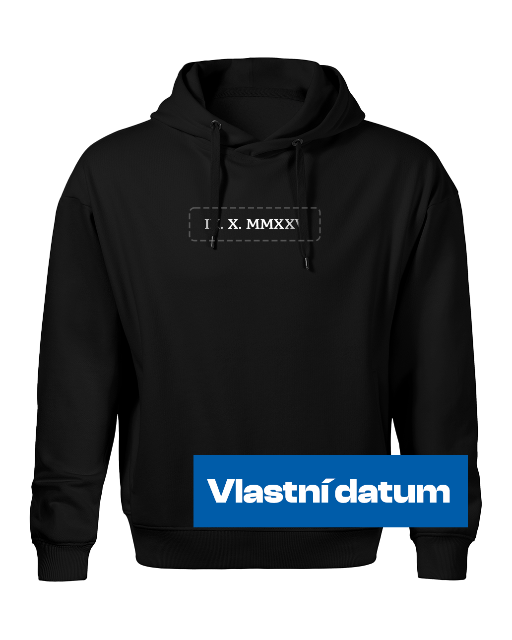 Bavlněná mikina s datem v římských číslech
