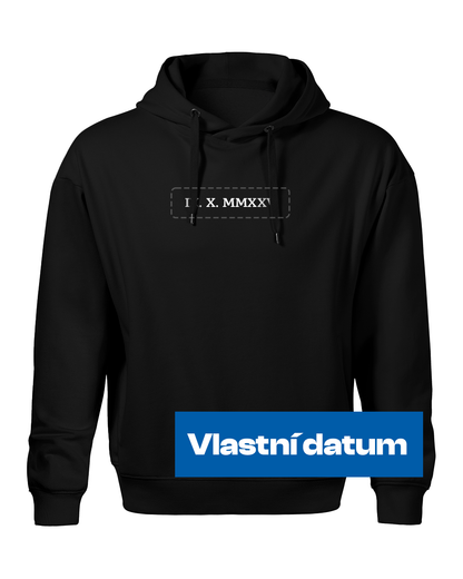 Bavlněná mikina s datem v římských číslech