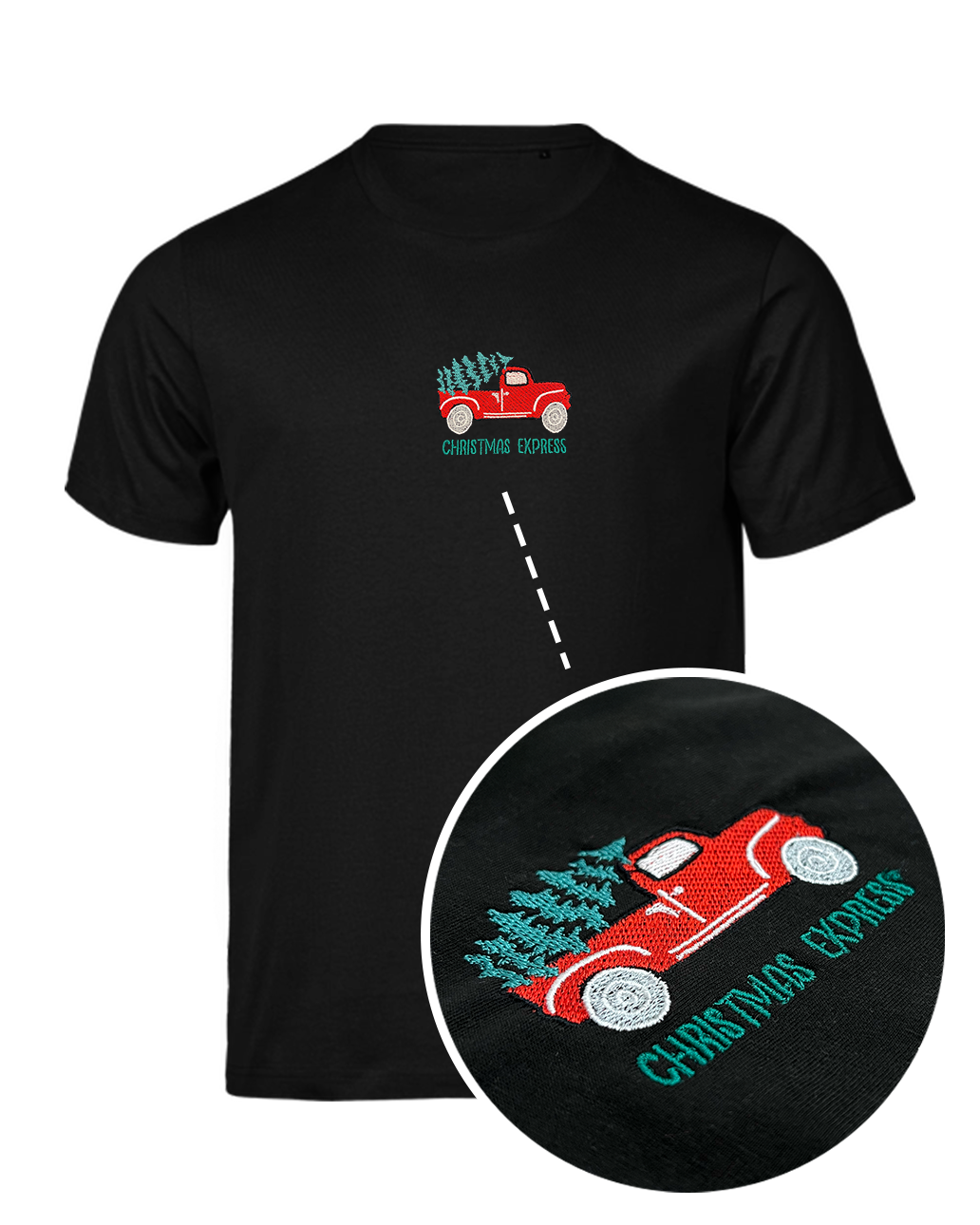 Bavlněné tričko s výšivkou Christmas Express