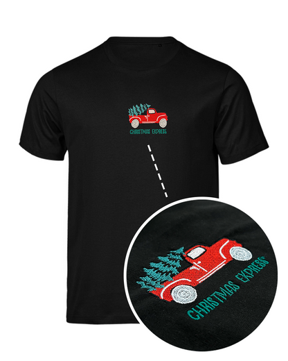 Bavlněné tričko s výšivkou Christmas Express