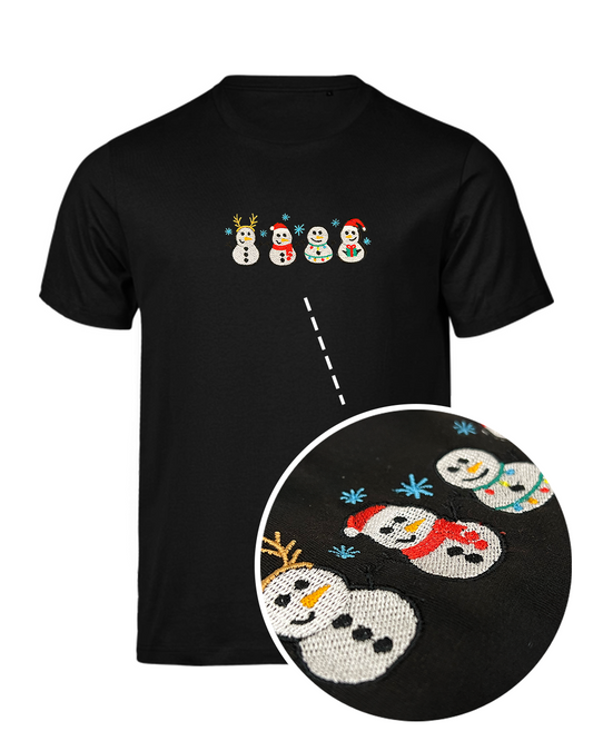 Bavlněné tričko s výšivkou Sněhový gang