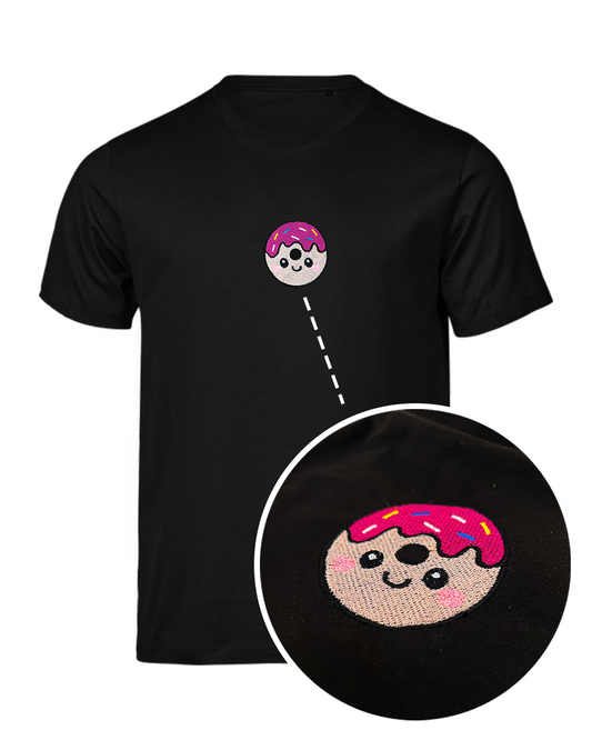 Bavlněné tričko s výšivkou Donutek