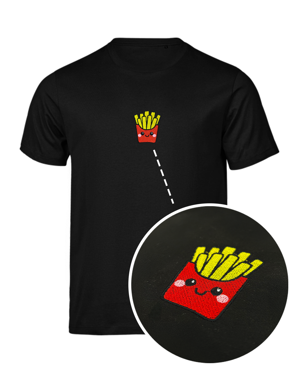 Bavlněné tričko s výšivkou Fries