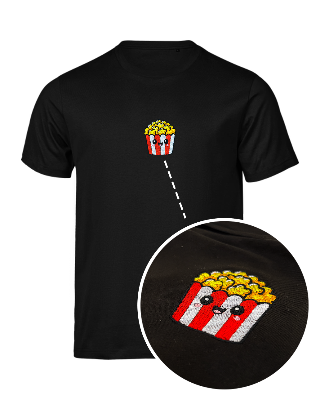 Bavlněné tričko s výšivkou Popcorn