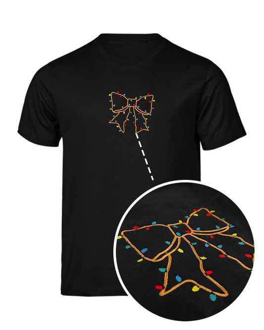 Bavlněné tričko s výšivkou Mašle