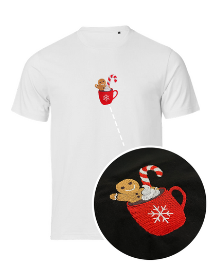 Bavlněné tričko s výšivkou Perníček