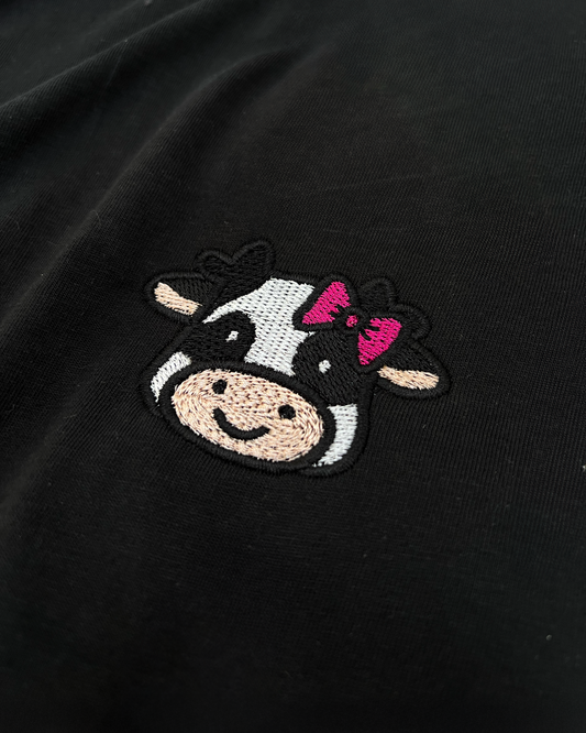 Bavlněná mikina s výšivkou I’m just a Cow