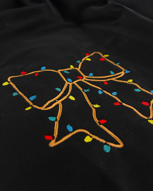 Bavlněná mikina s výšivkou Mašle