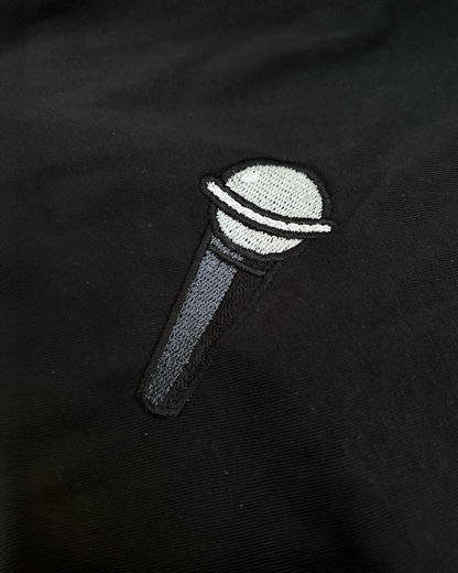 Bavlněné tričko s výšivkou Mikrofon