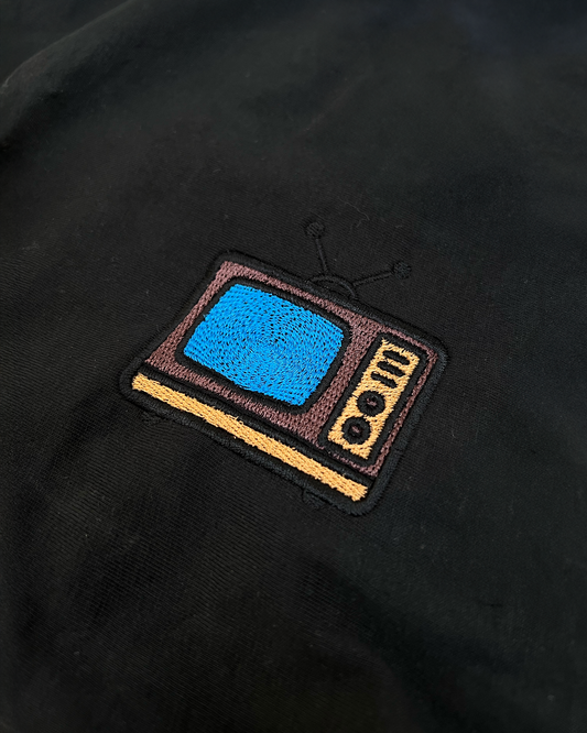 Bavlněná mikina s výšivkou Televize